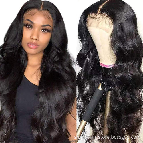 10A High Quality Virgin Cuticle Aligned Double Drawn Brazilian Real 100% Human Hair Lace Front Wig Raw Indian Lace Closure Wig